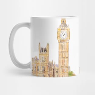 Big Ben and Westminster palace watercolor Mug